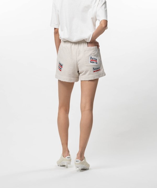 Embellished Sticker Sweat Shorts