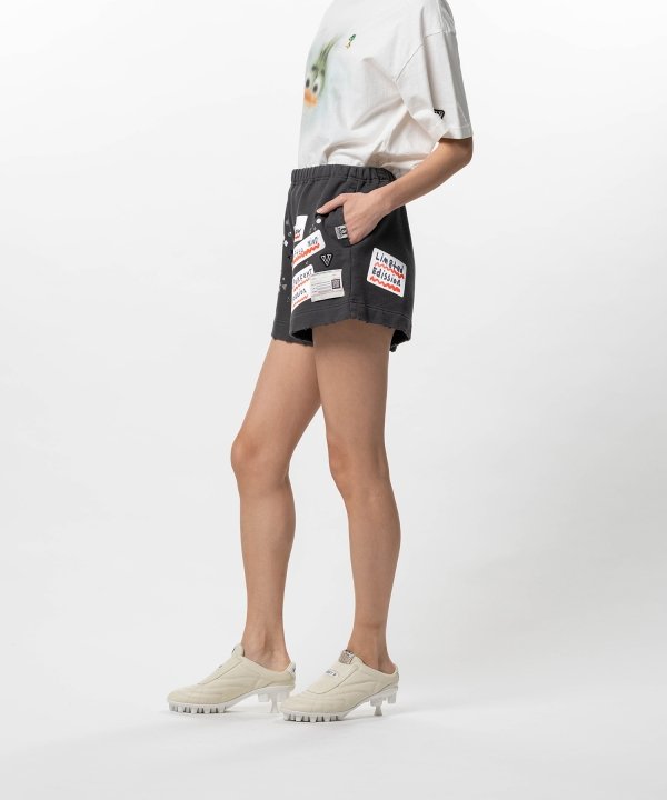 Embellished Sticker Sweat Shorts