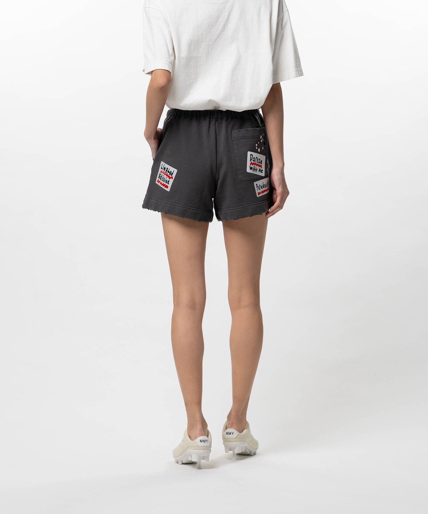 Embellished Sticker Sweat Shorts