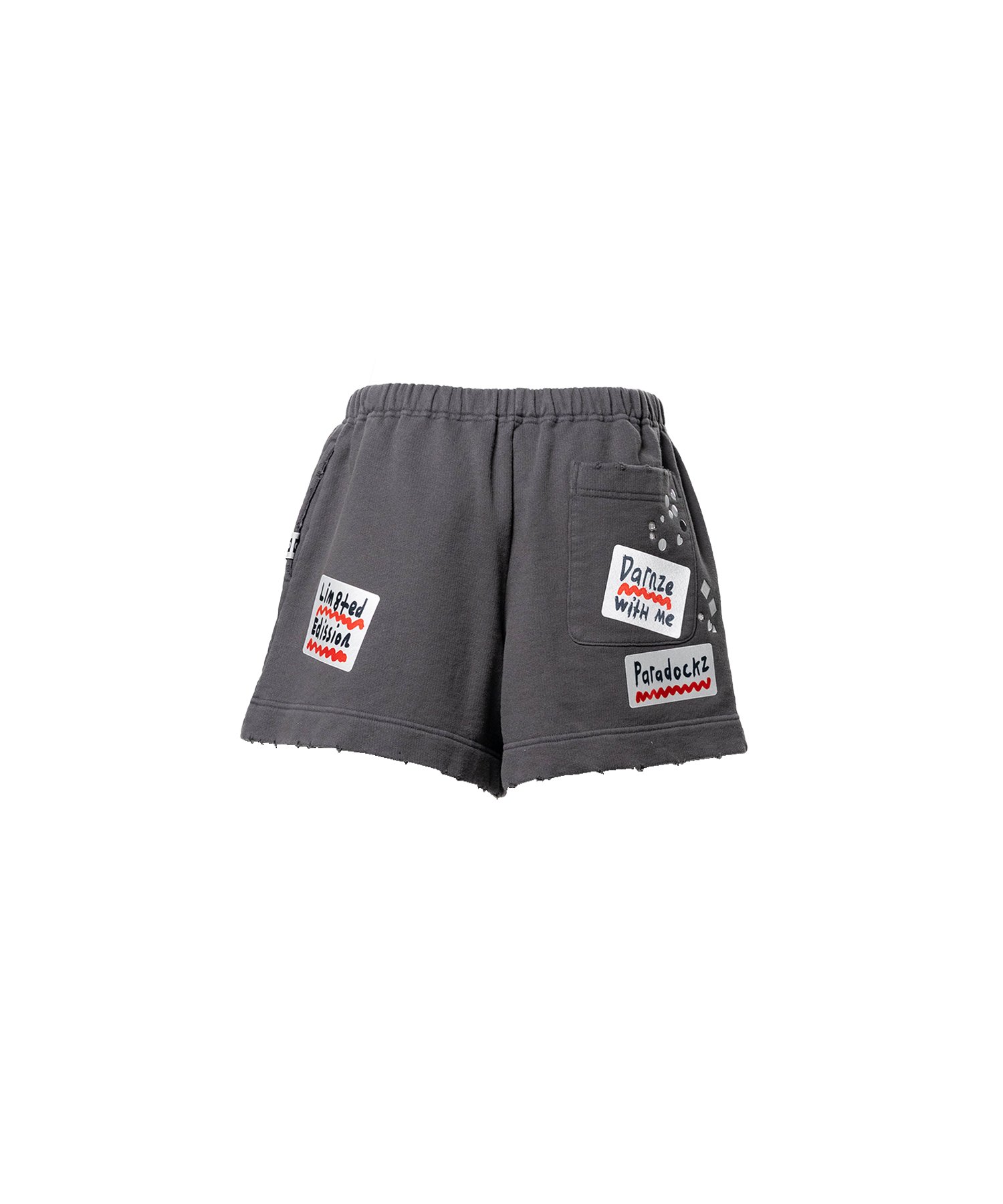 Embellished Sticker Sweat Shorts