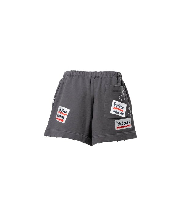 Embellished Sticker Sweat Shorts