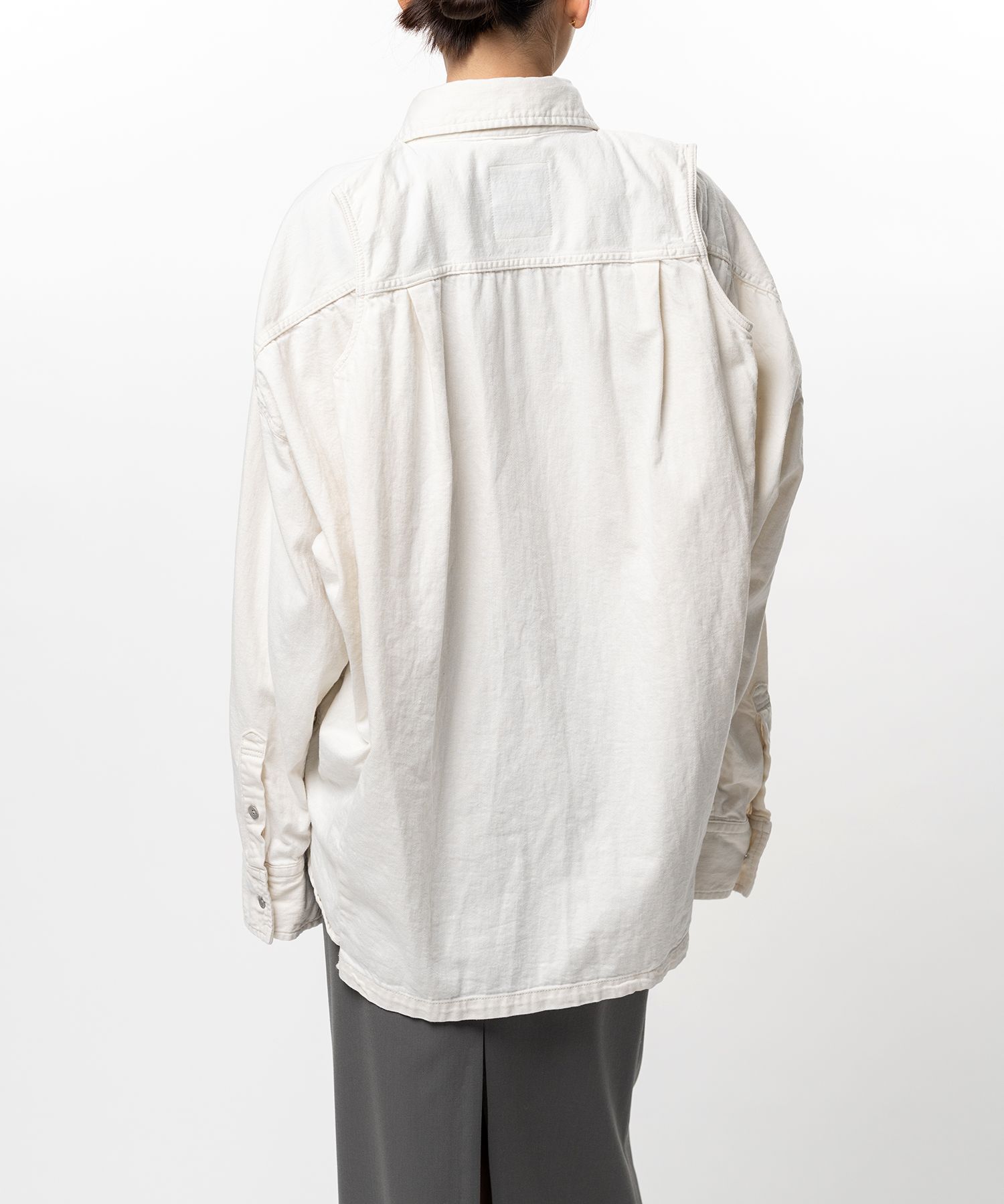 Vest Combined Denim Shirt