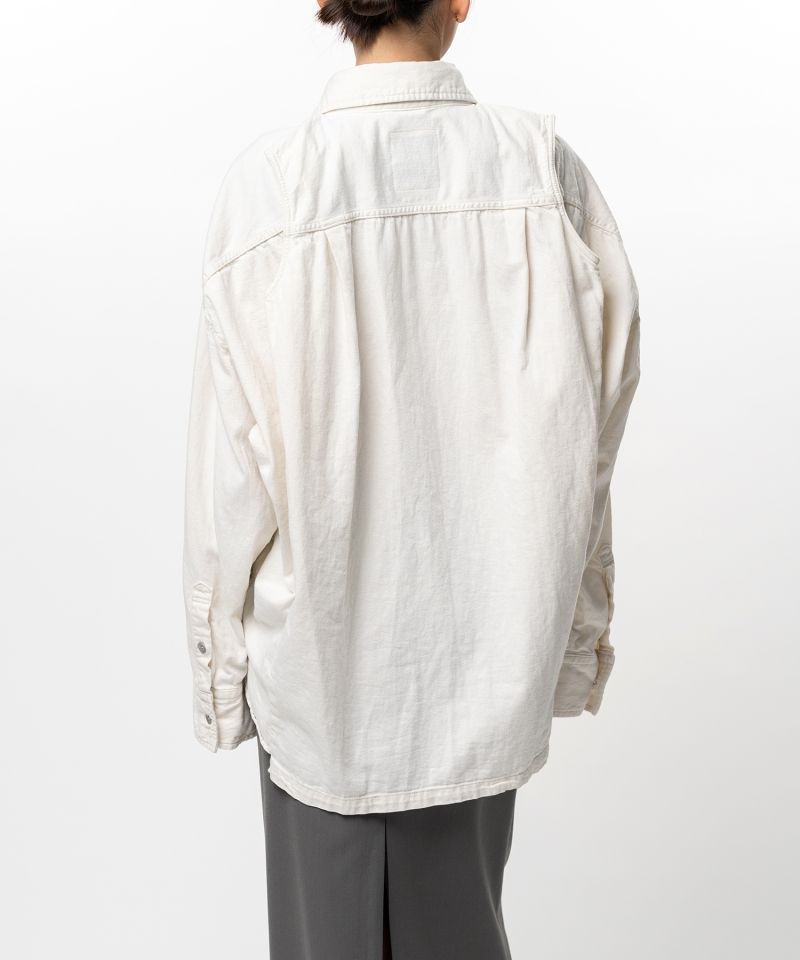 Vest Combined Denim Shirt