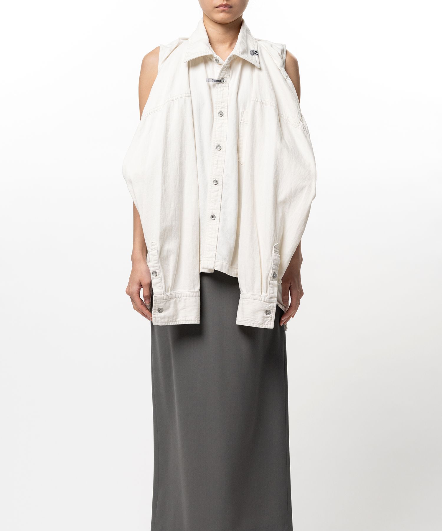 Vest Combined Denim Shirt