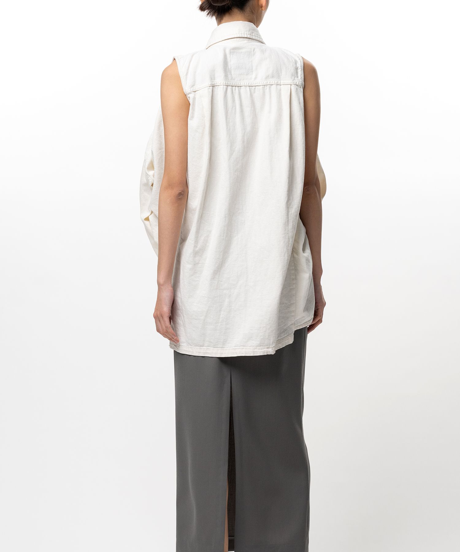 Vest Combined Denim Shirt