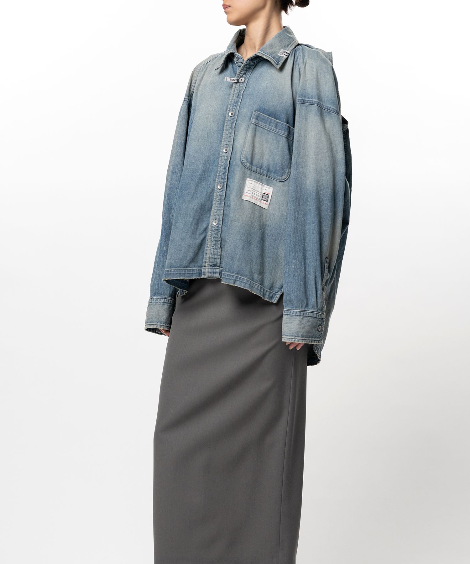 Vest Combined Denim Shirt