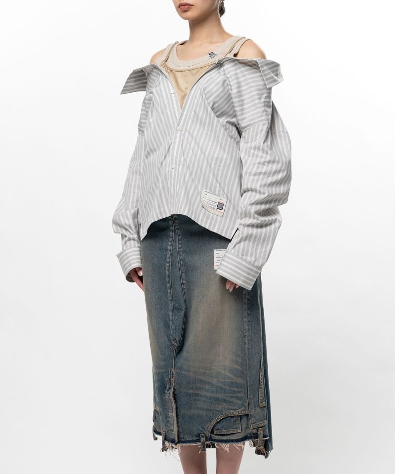 【EXCLUSIVE】 Triple Layered Stripe Shirt