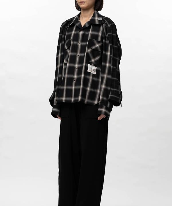 Front Back Combined Check Shirt