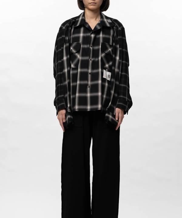 Front Back Combined Check Shirt