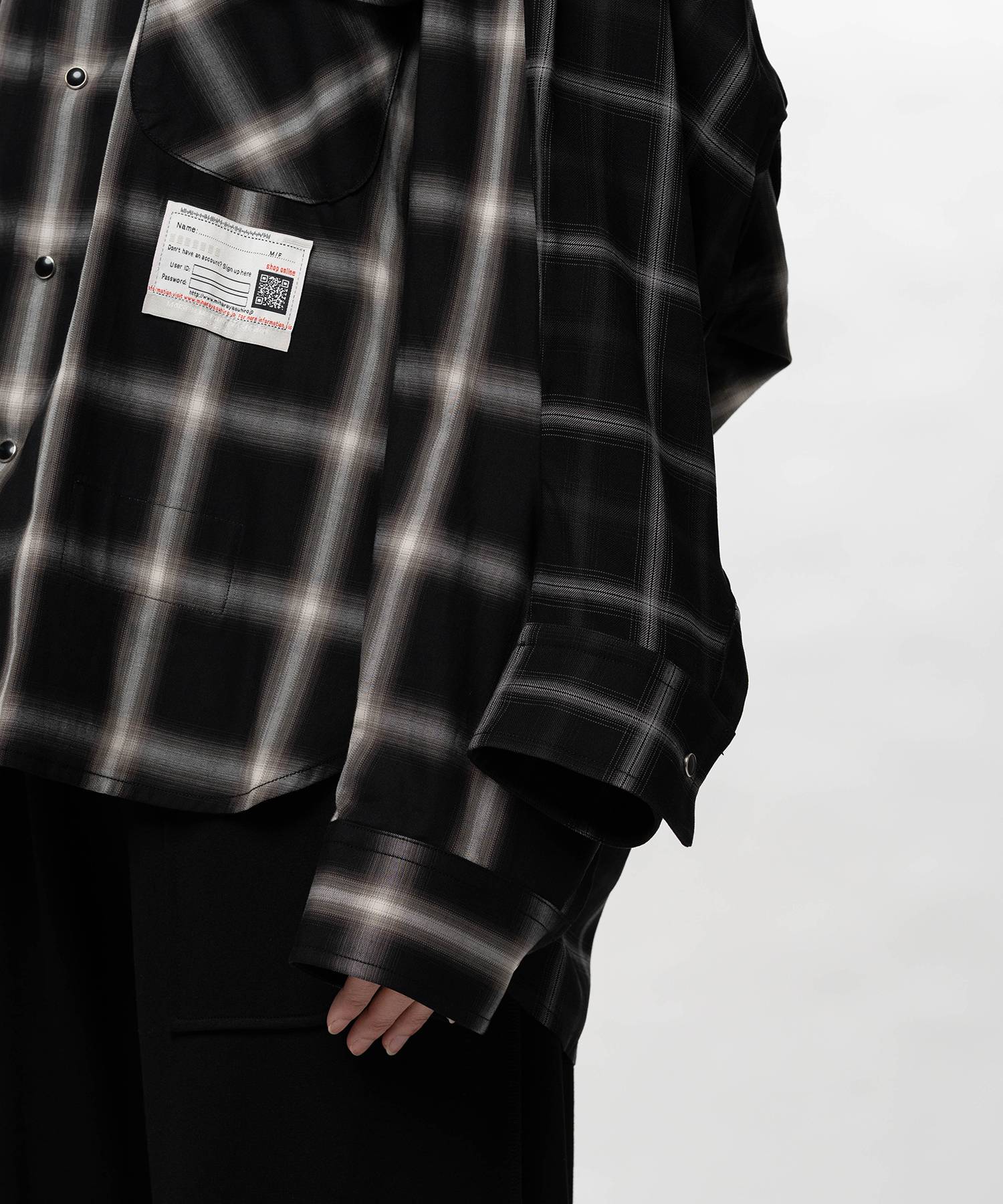 Front Back Combined Check Shirt