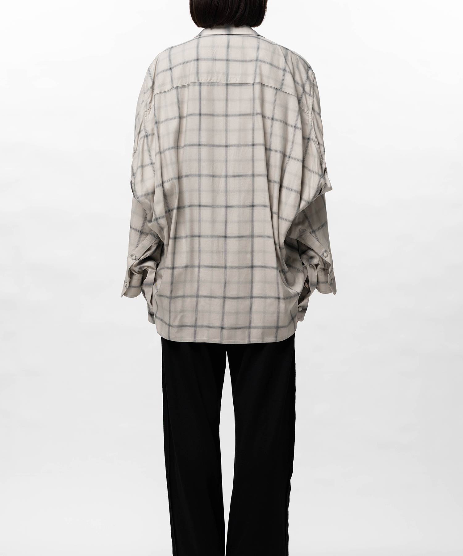 Front Back Combined Check Shirt