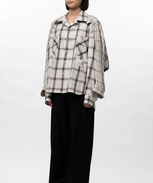 Front Back Combined Check Shirt