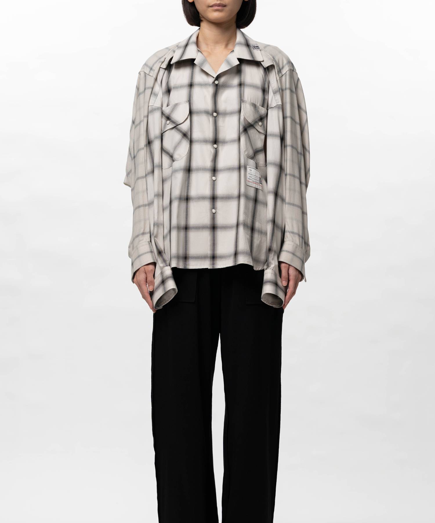 Front Back Combined Check Shirt