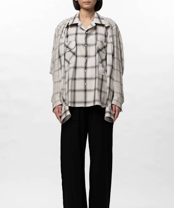 Front Back Combined Check Shirt