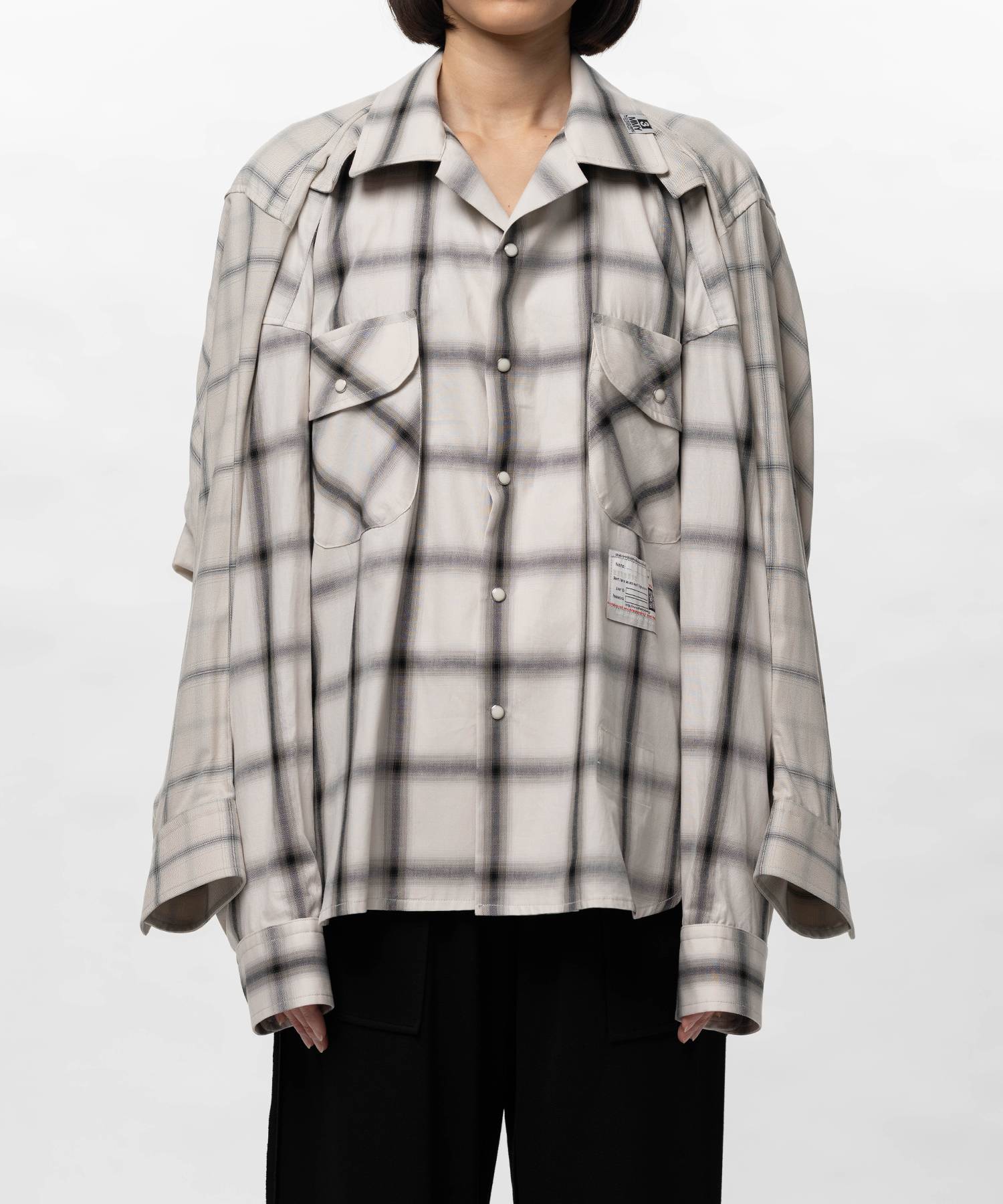 Front Back Combined Check Shirt