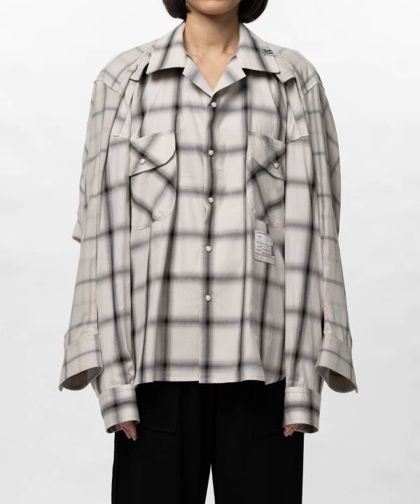 Front Back Combined Check Shirt