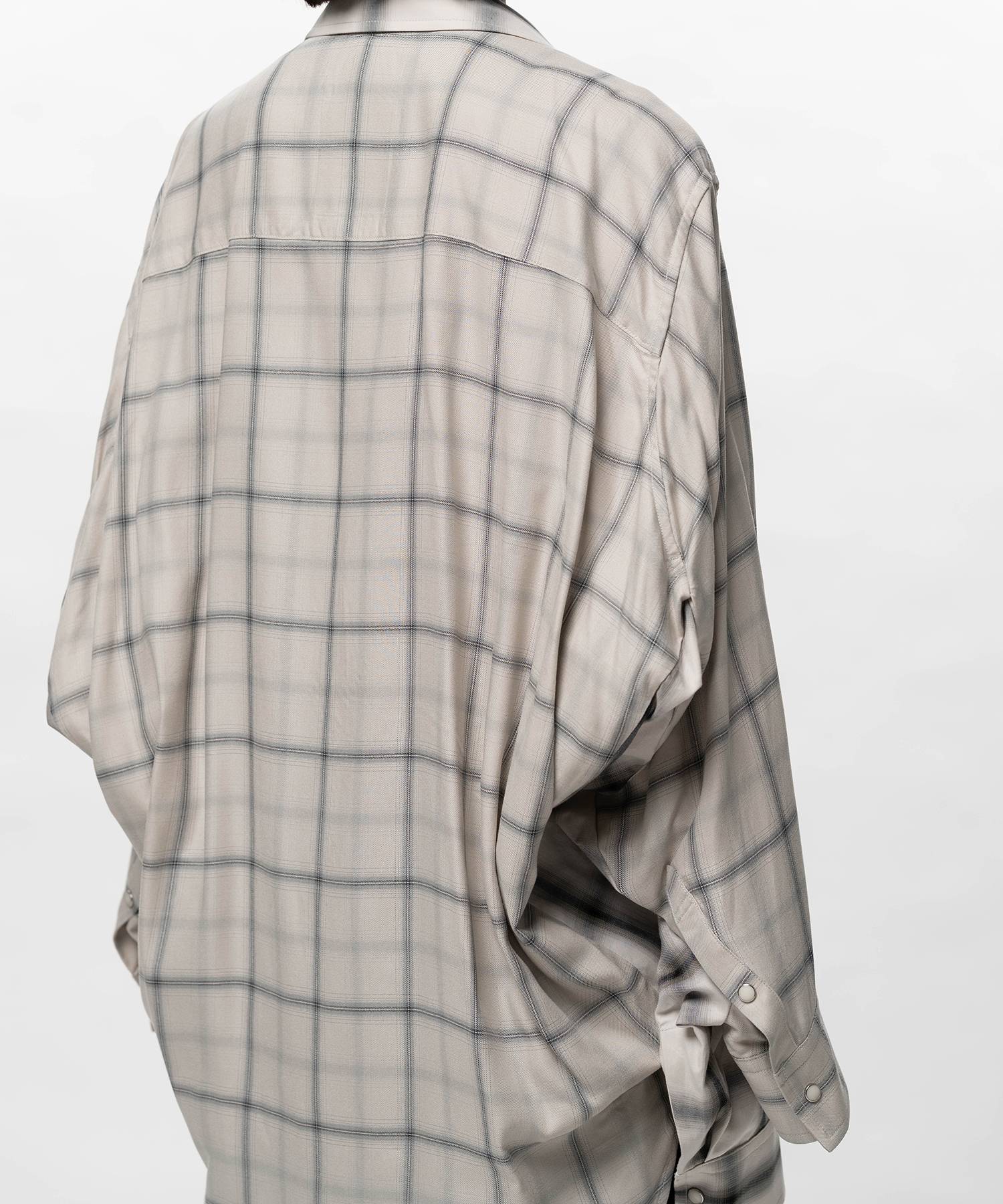 Front Back Combined Check Shirt