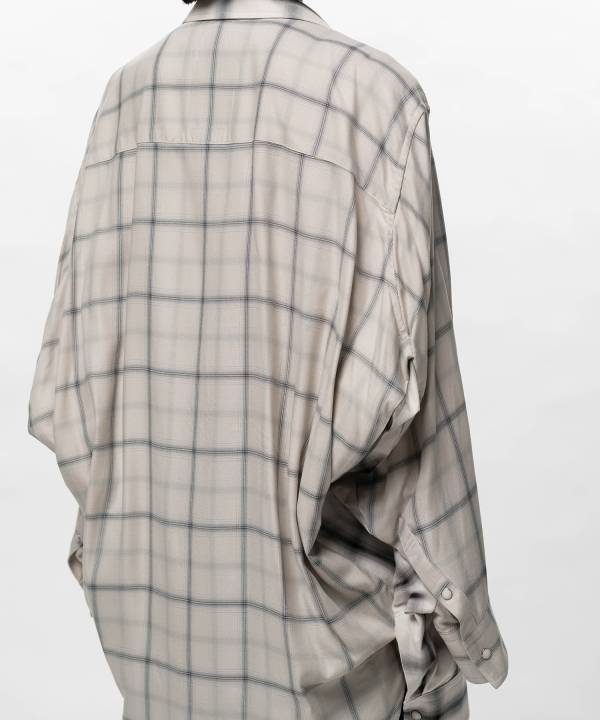 Front Back Combined Check Shirt