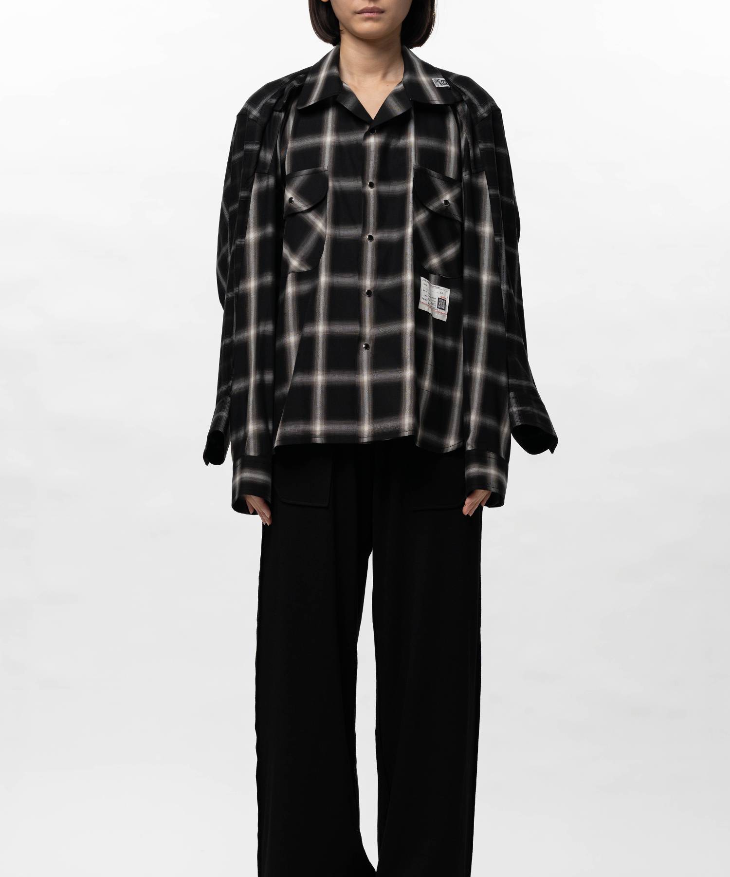 Front Back Combined Check Shirt