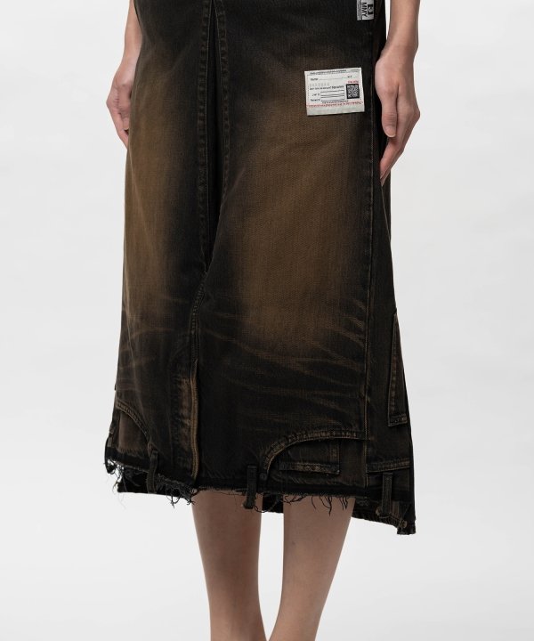 Reversed Denim Skirt