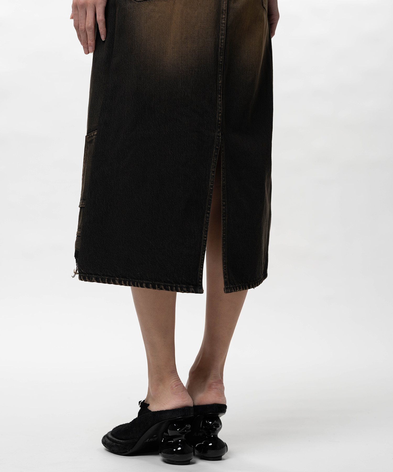 Reversed Denim Skirt