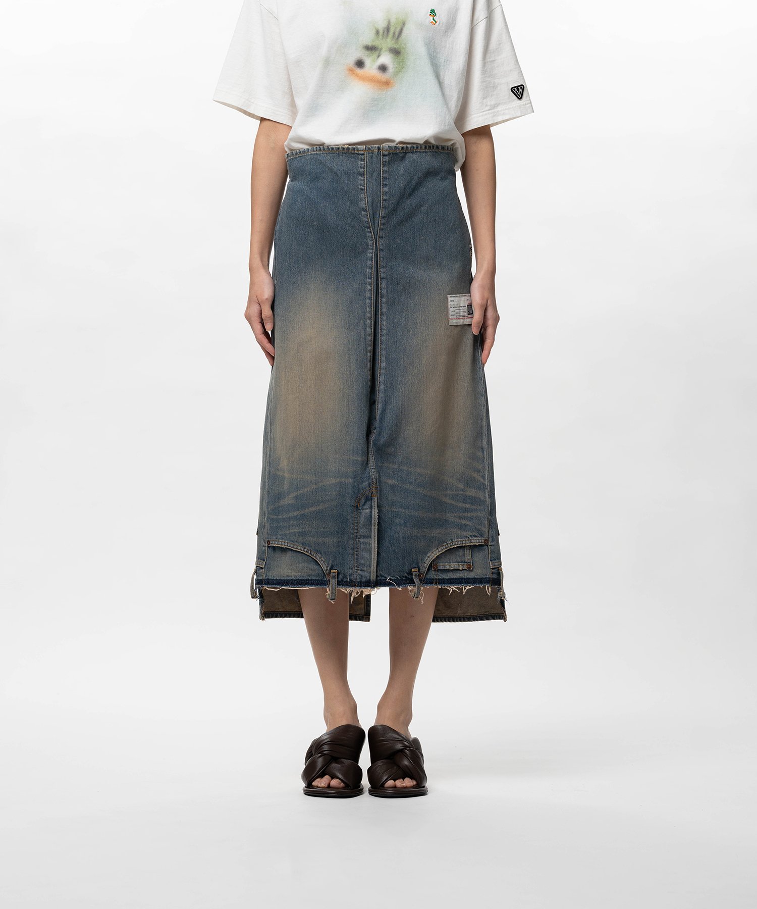 Reversed Denim Skirt