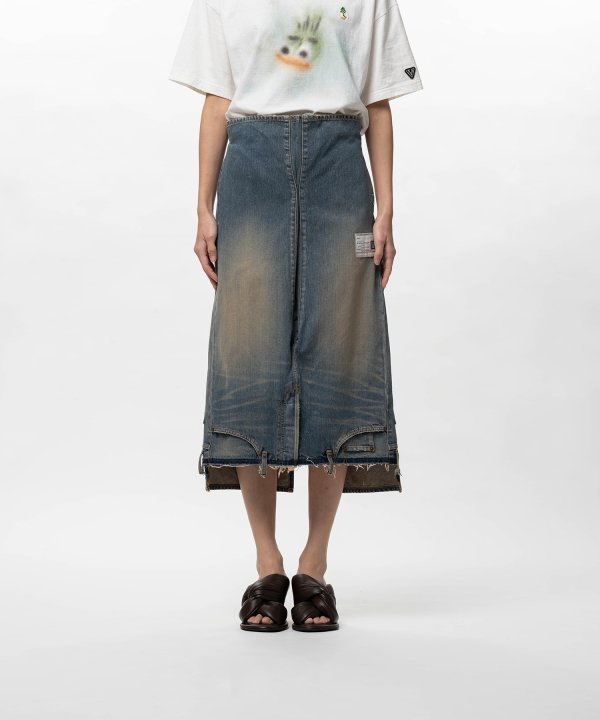 Reversed Denim Skirt
