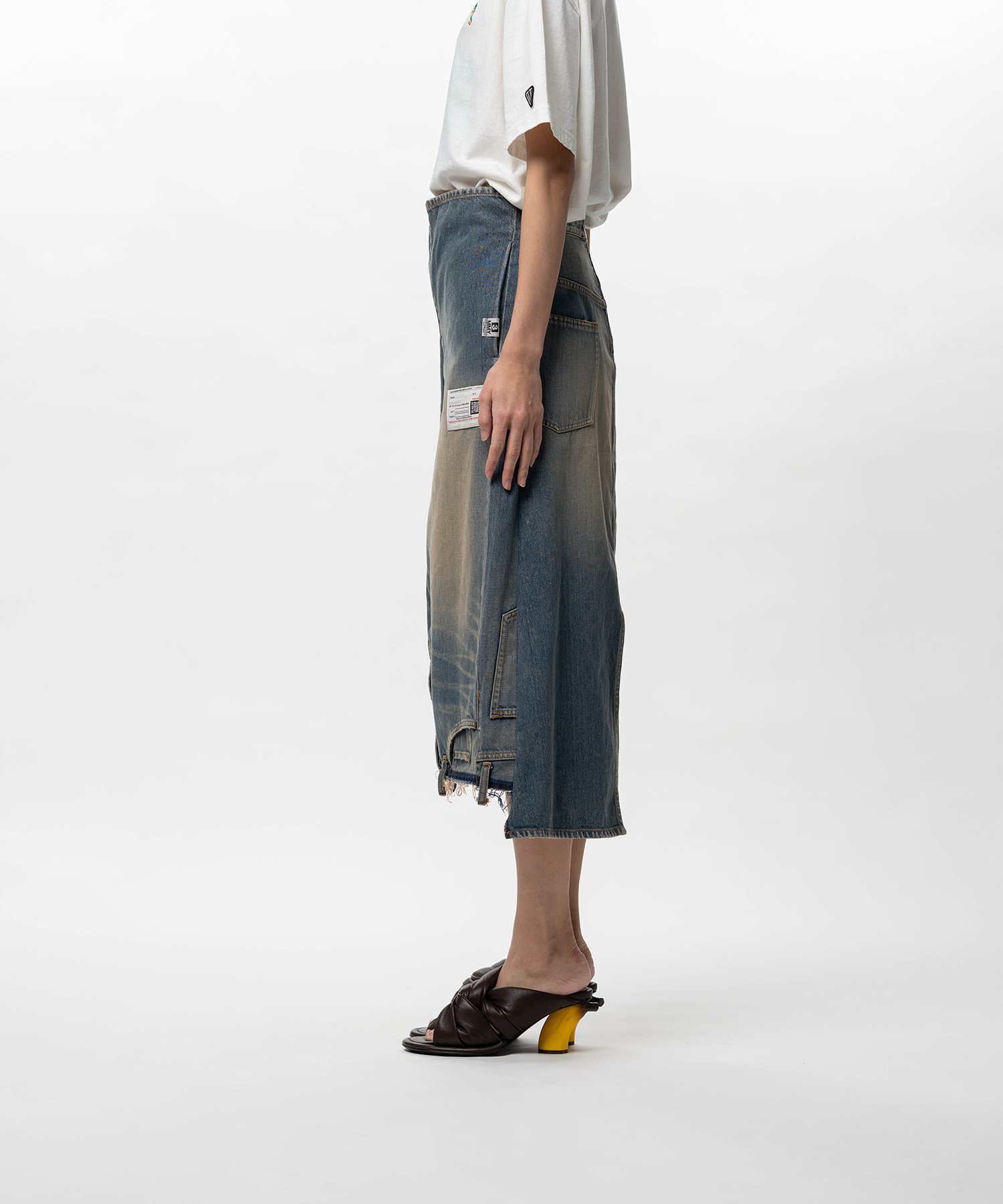 Reversed Denim Skirt