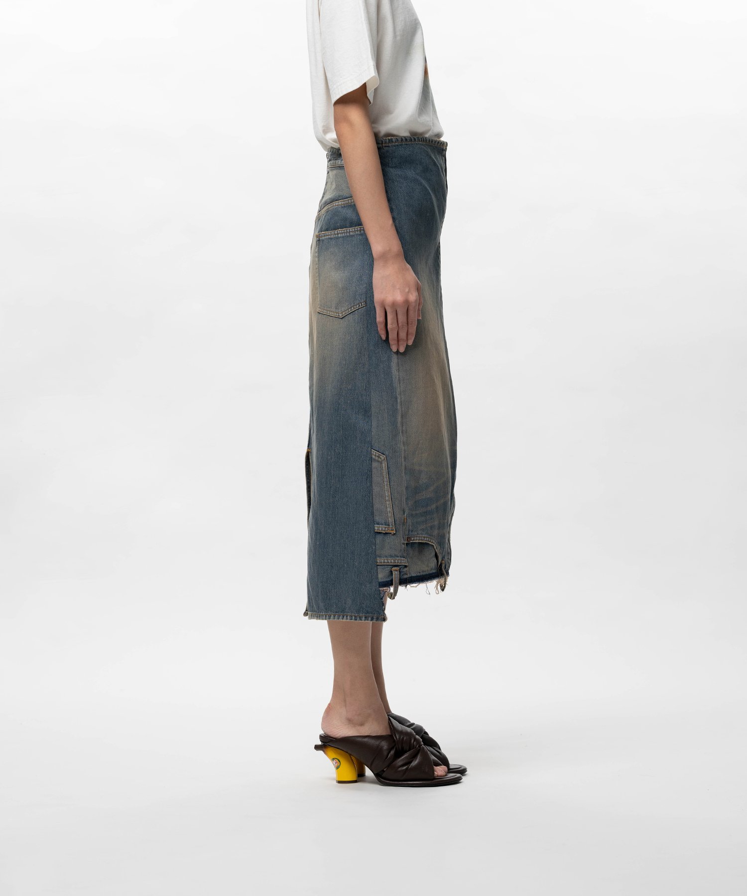 Reversed Denim Skirt