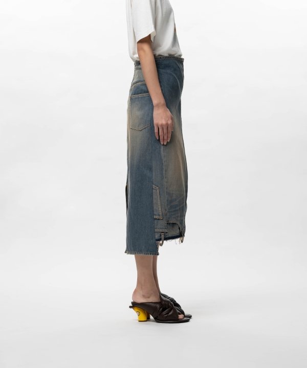 Reversed Denim Skirt