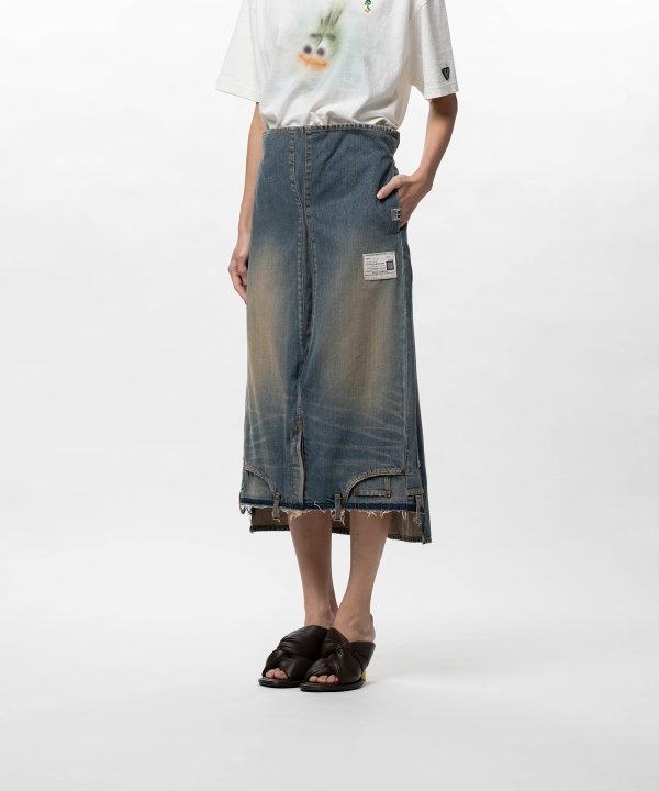 Reversed Denim Skirt