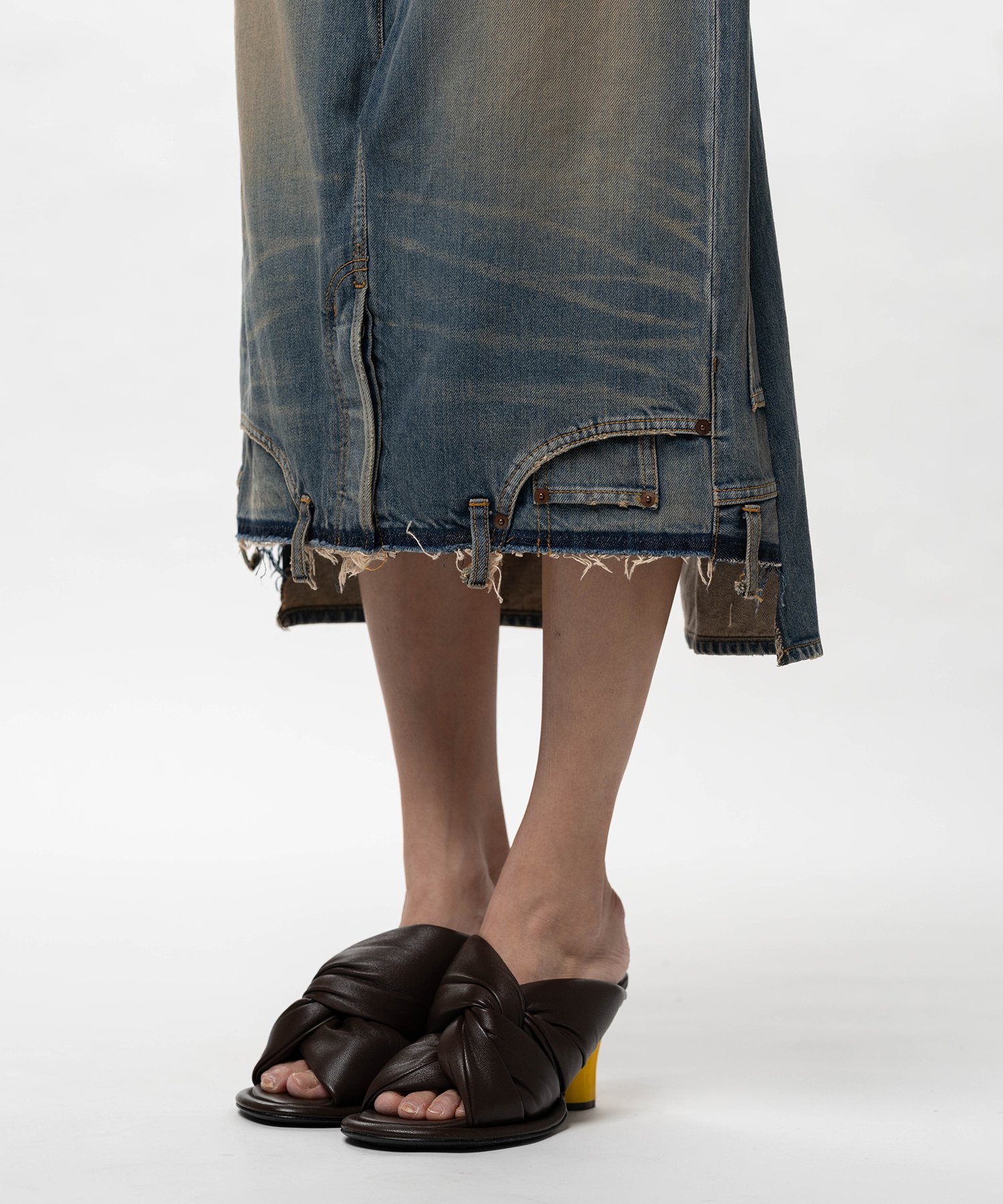 Reversed Denim Skirt