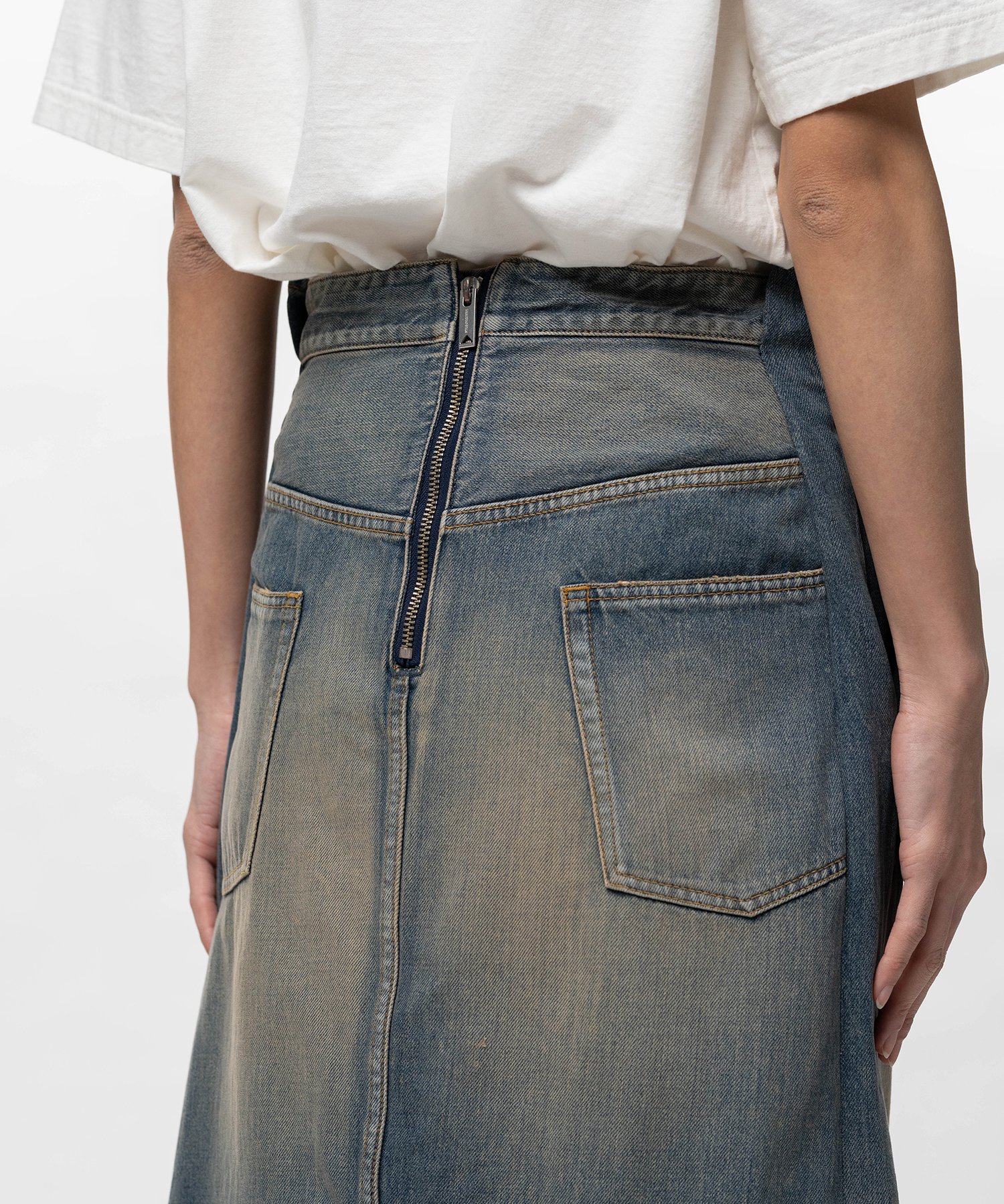 Reversed Denim Skirt