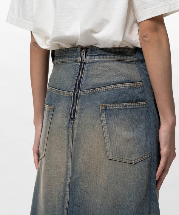 Reversed Denim Skirt
