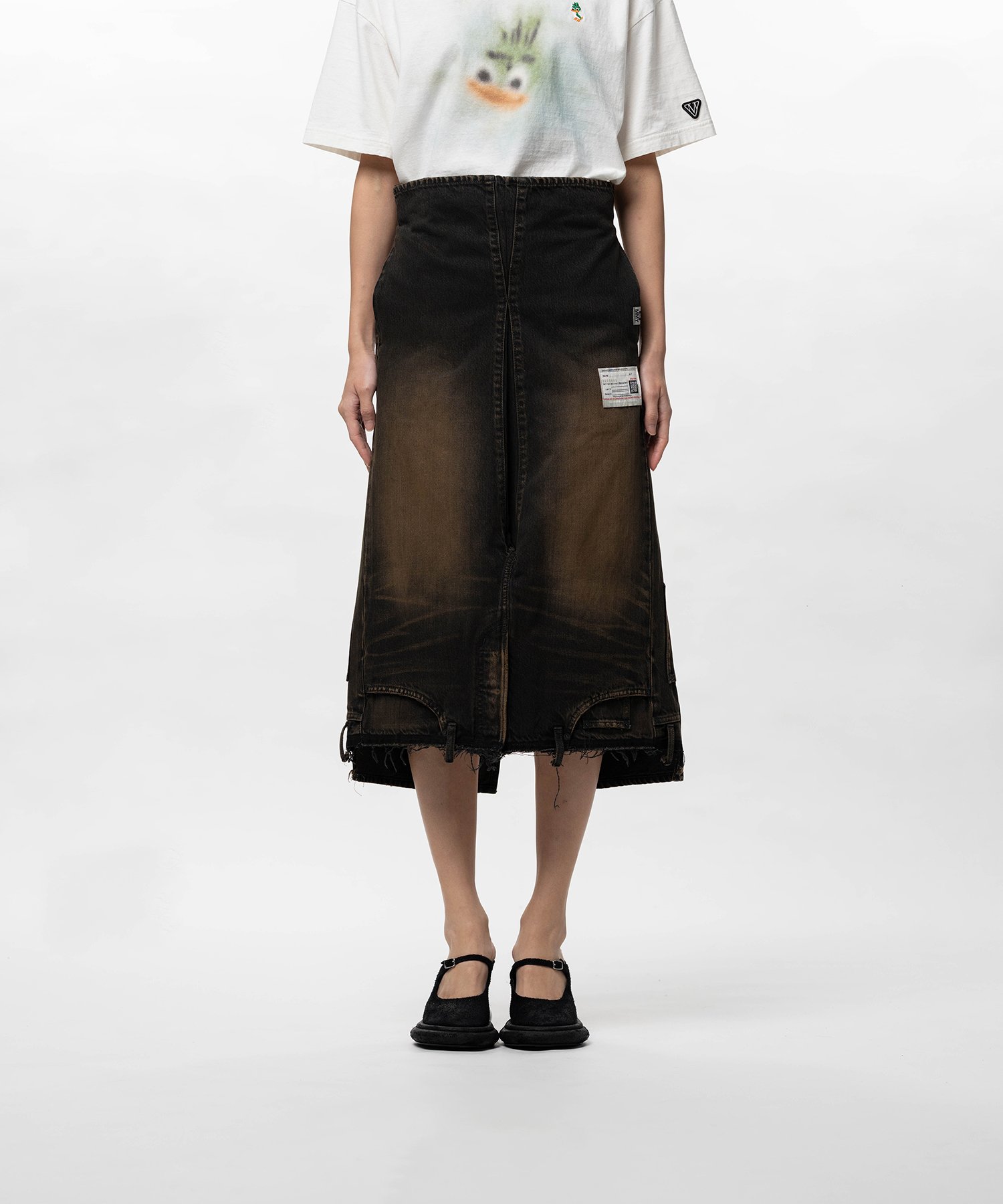 Reversed Denim Skirt