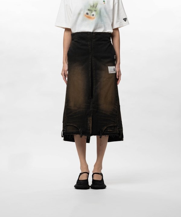 Reversed Denim Skirt