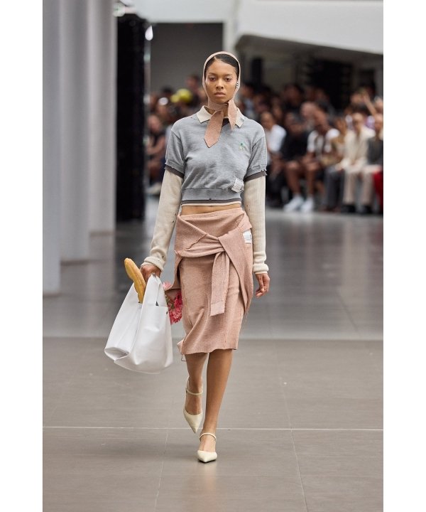 Inside-Out Glitter Knit Skirt