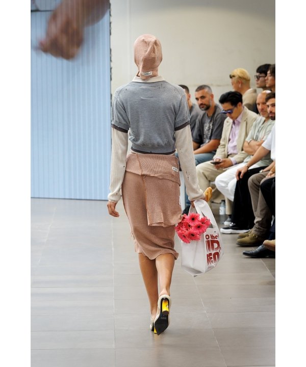 Inside-Out Glitter Knit Skirt