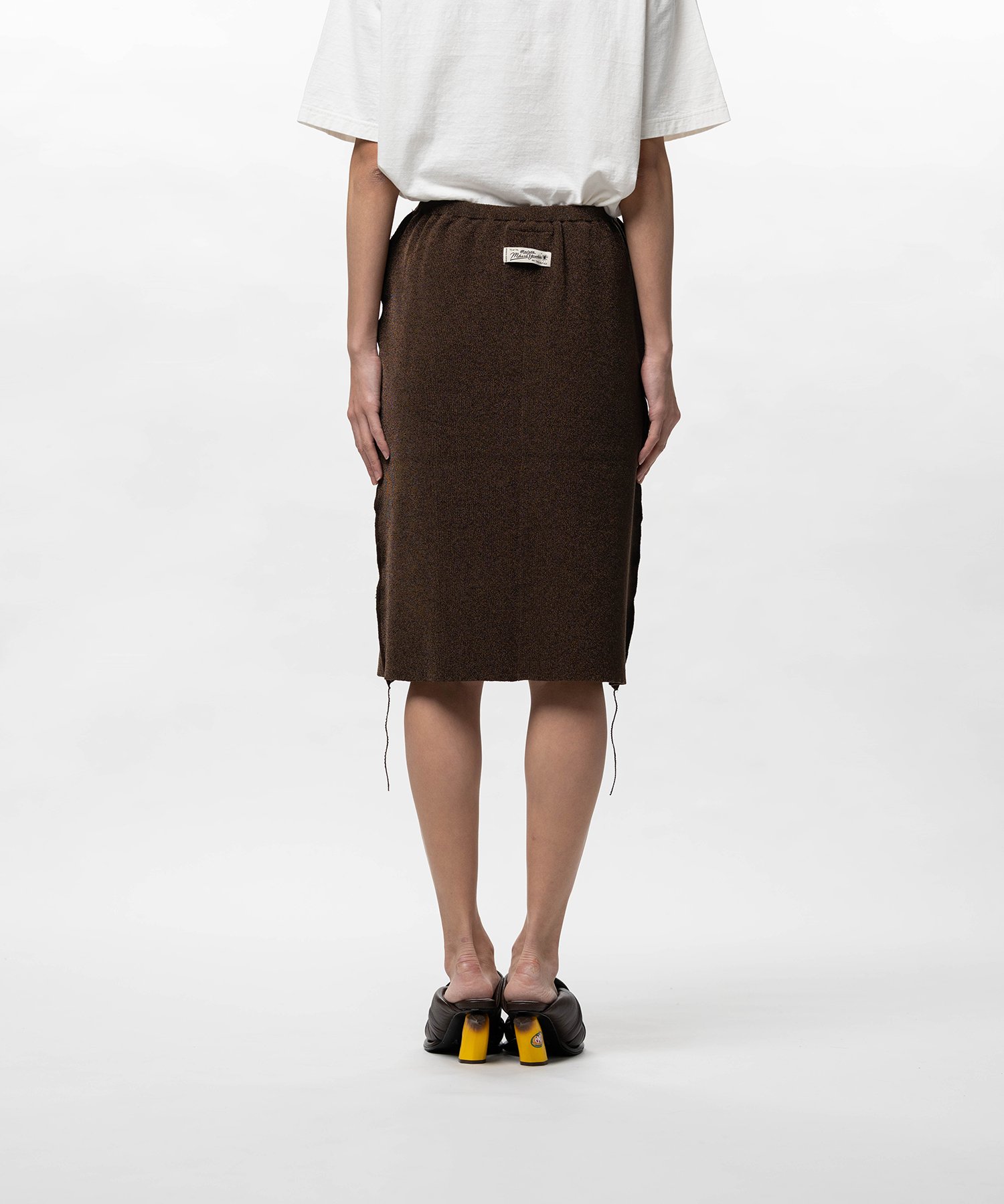 Inside-Out Glitter Knit Skirt