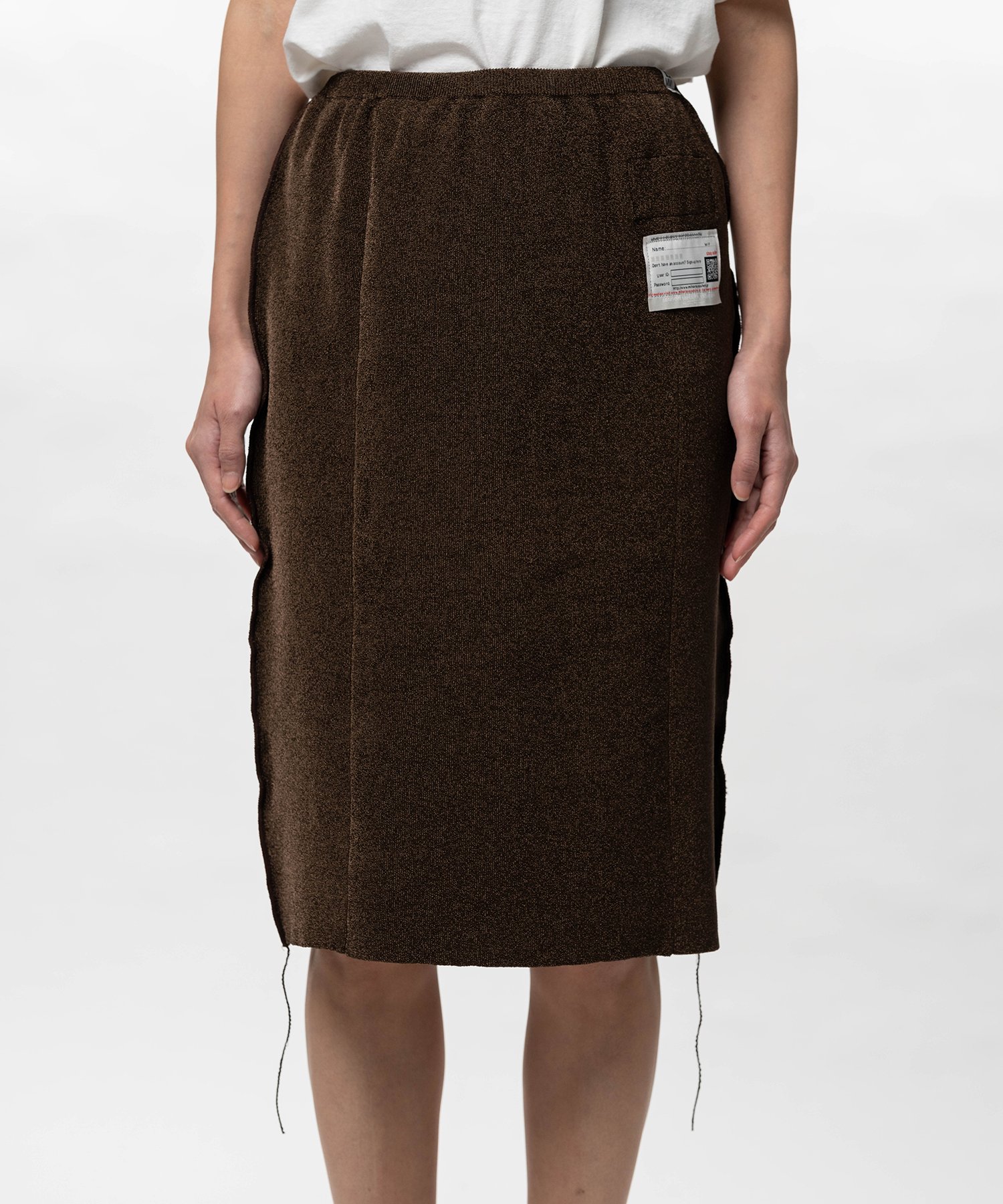 Inside-Out Glitter Knit Skirt