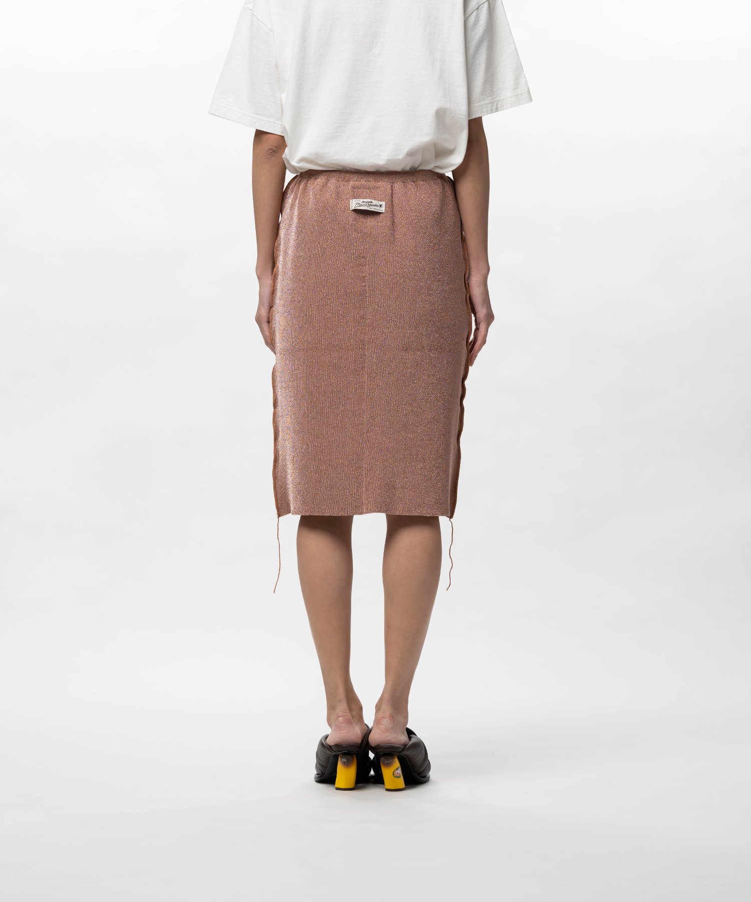 Inside-Out Glitter Knit Skirt