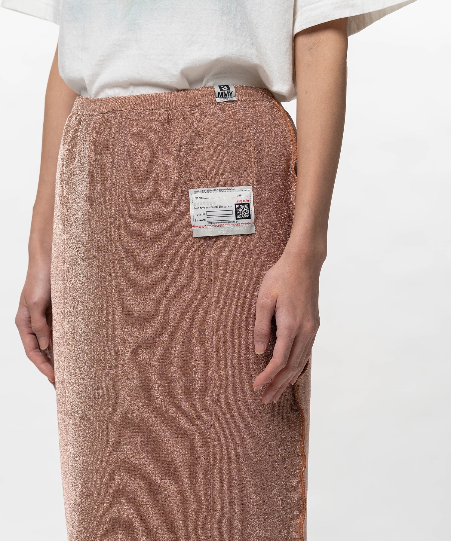 Inside-Out Glitter Knit Skirt