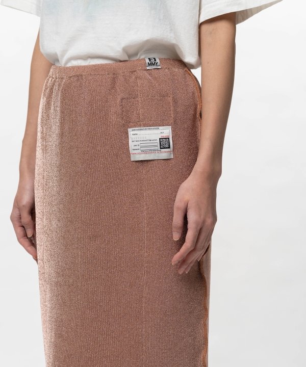 Inside-Out Glitter Knit Skirt