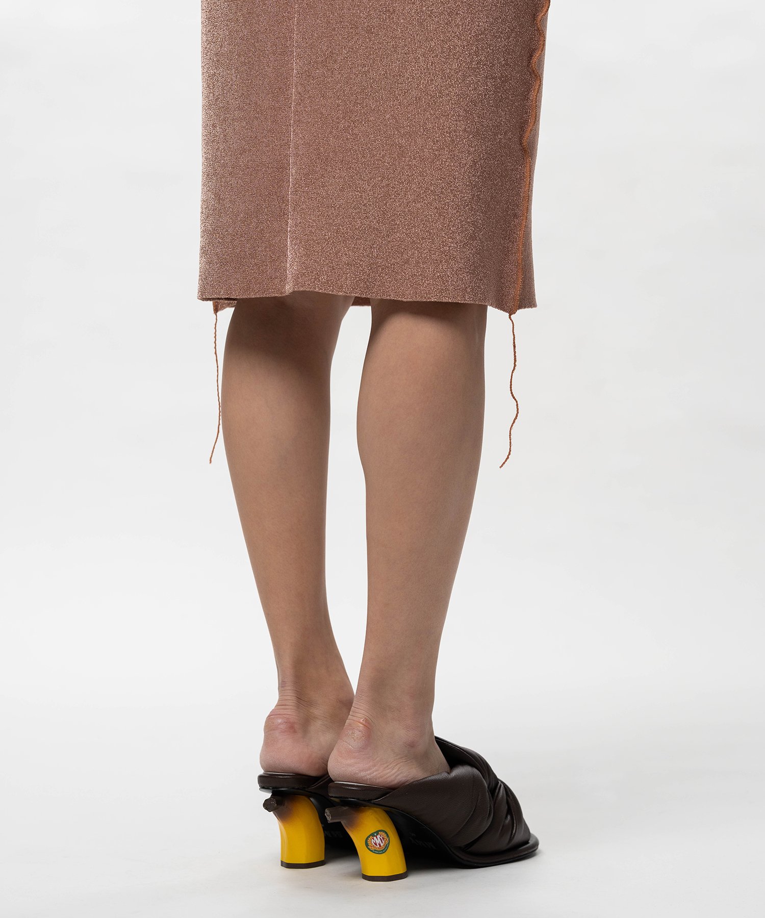 Inside-Out Glitter Knit Skirt