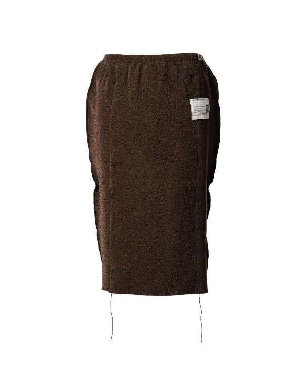 Inside-Out Glitter Knit Skirt