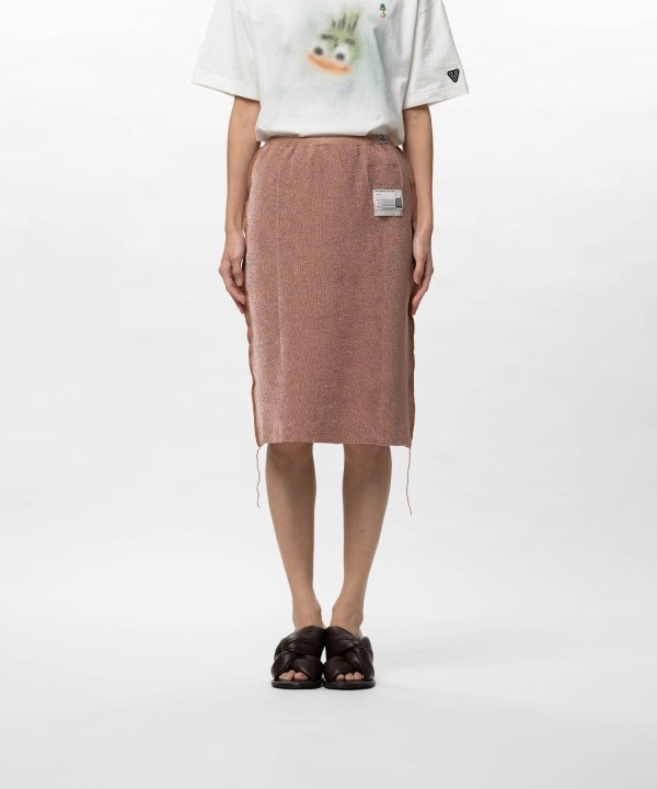 Inside-Out Glitter Knit Skirt