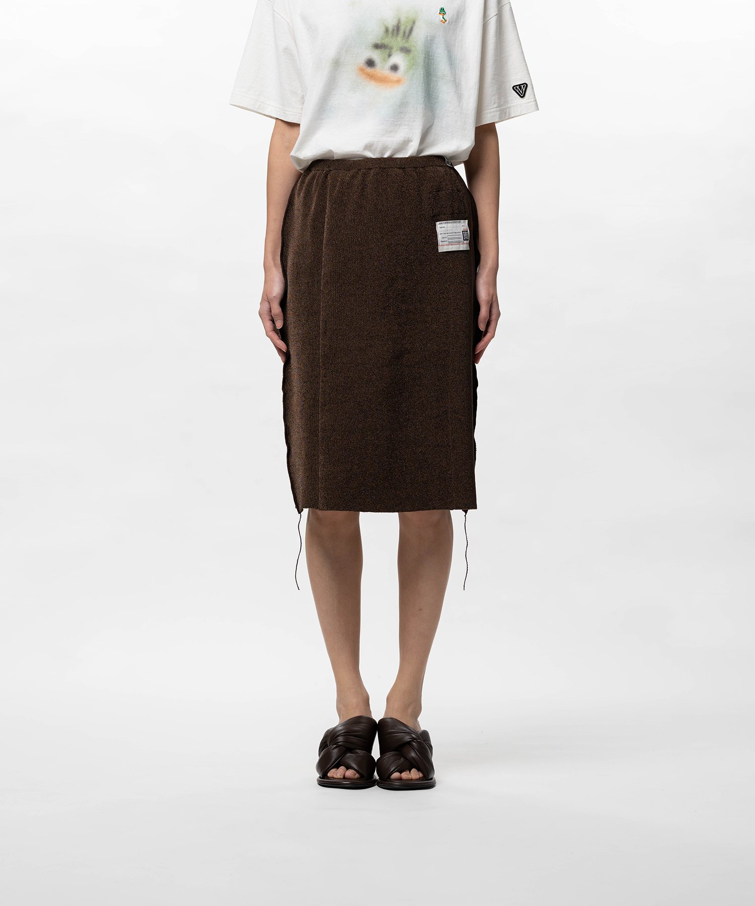 Inside-Out Glitter Knit Skirt