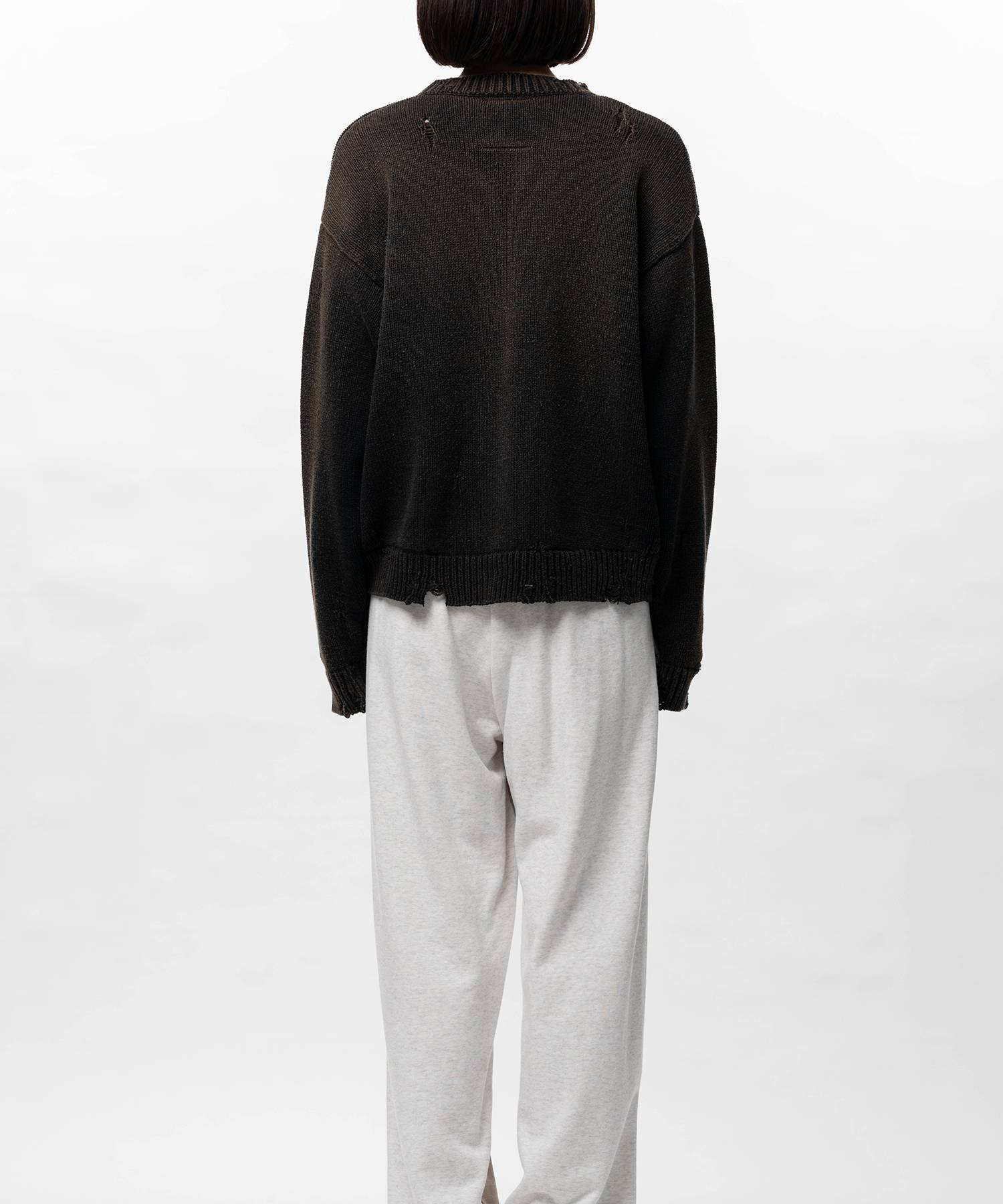 Orange Jacquard Knit Sweater