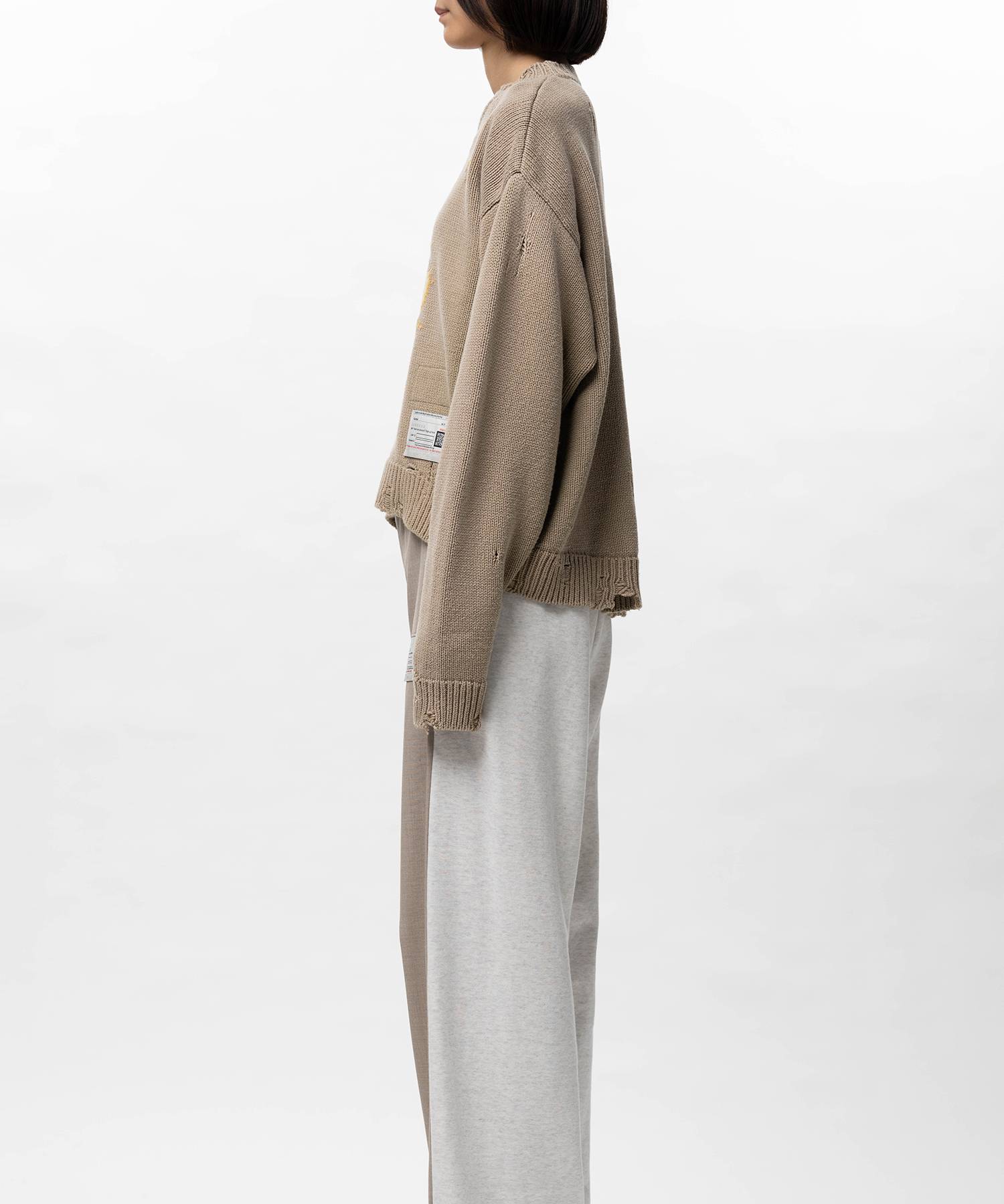 Orange Jacquard Knit Sweater