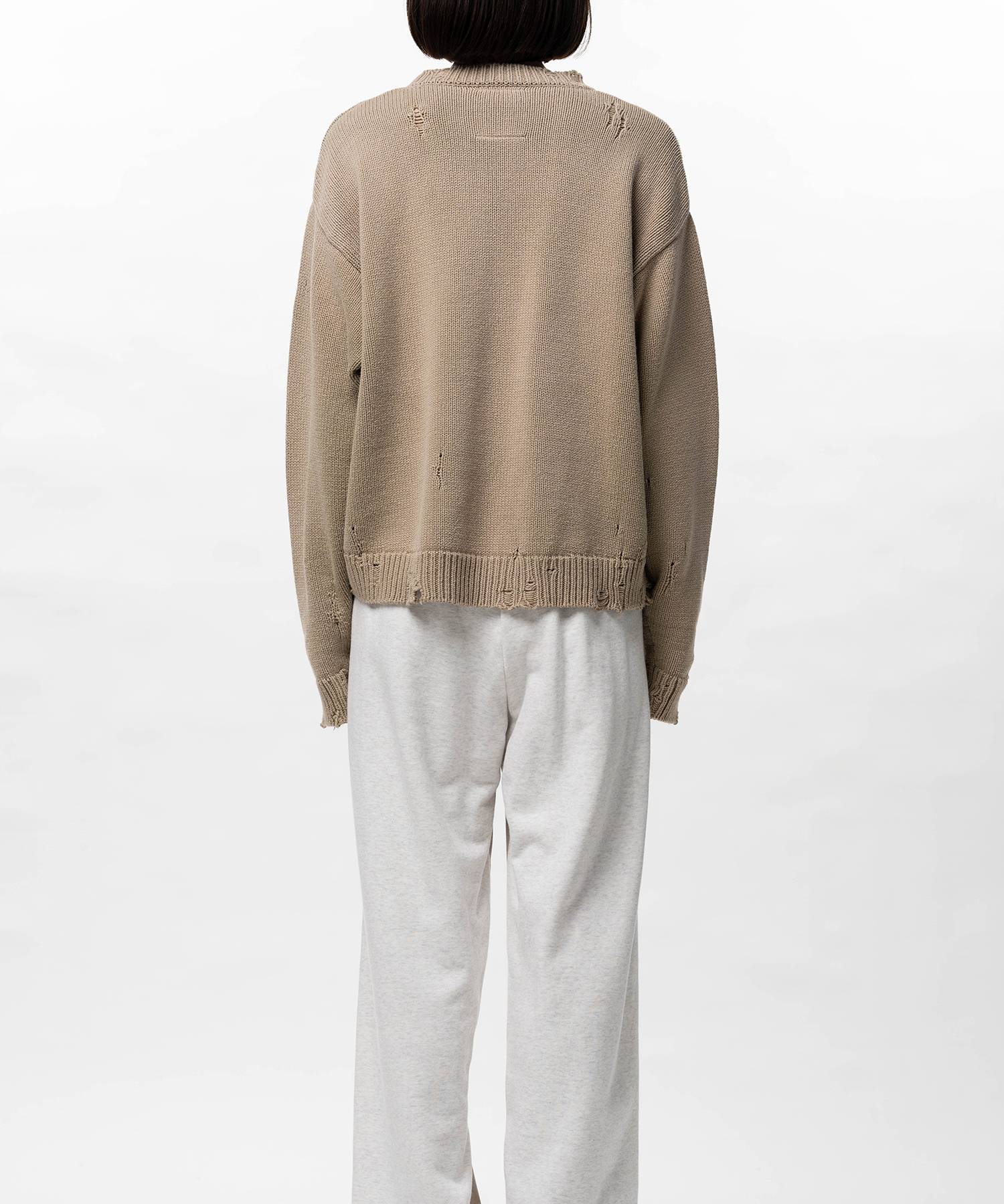 Orange Jacquard Knit Sweater